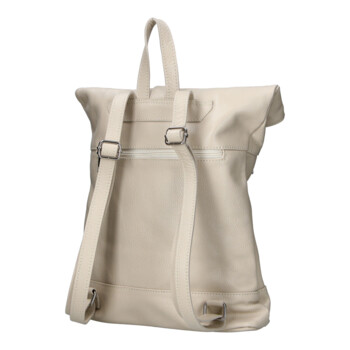 Dámsky kožený plecniak krémový - Delami Vera Pelle Jorge