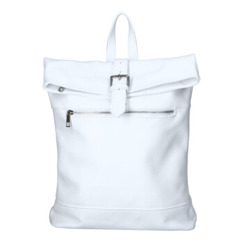 Dámsky kožený batoh biely - Delami Vera Pelle Jorge