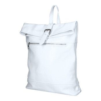 Dámsky kožený batoh biely - Delami Vera Pelle Jorge