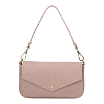 Dámska kožená kabelka na rameno staroružová - Delami Vera Pelle Aksely