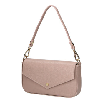 Dámska kožená kabelka na rameno staroružová - Delami Vera Pelle Aksely