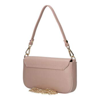 Dámska kožená kabelka na rameno staroružová - Delami Vera Pelle Aksely