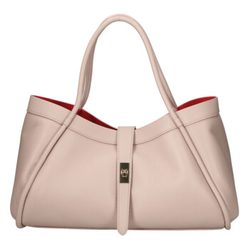 Dámska kožená kabelka do ruky ružová - Delami Vera Pelle Sabel