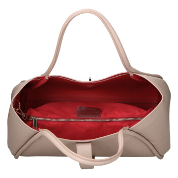 Dámska kožená kabelka do ruky ružová - Delami Vera Pelle Sabel