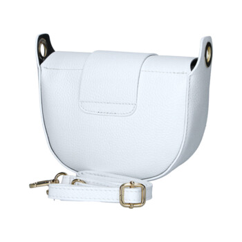 Dámska kožená crossbody kabelka biela - Delami Vera Pelle Blanca