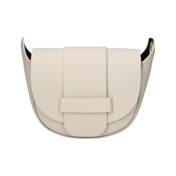 Dámska kožená crossbody kabelka krémová - Delami Vera Pelle Blanca