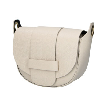 Dámska kožená crossbody kabelka krémová - Delami Vera Pelle Blanca