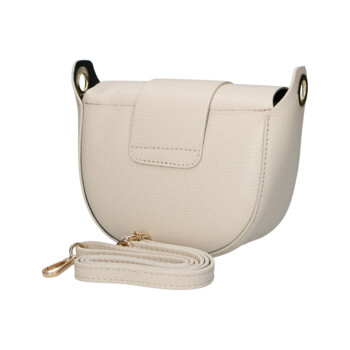 Dámska kožená crossbody kabelka krémová - Delami Vera Pelle Blanca