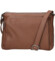 Dámska kožená crossbody kabelka hnedá - Delami Vera Pelle Bandit