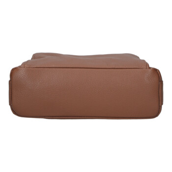 Dámska kožená crossbody kabelka hnedá - Delami Vera Pelle Bandit