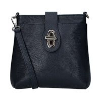 Dámska kožená crossbody kabelka tmavo modrá - Delami Vera Pelle Rikkita