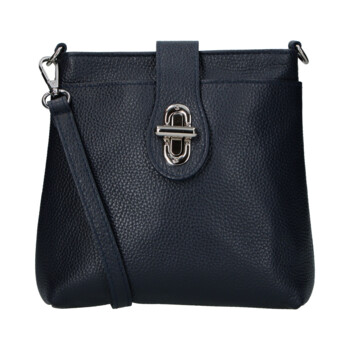 Dámska kožená crossbody kabelka tmavo modrá - Delami Vera Pelle Rikkita