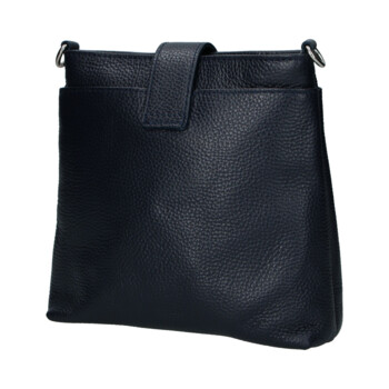 Dámska kožená crossbody kabelka tmavo modrá - Delami Vera Pelle Rikkita