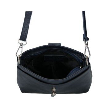 Dámska kožená crossbody kabelka tmavo modrá - Delami Vera Pelle Rikkita