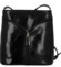 Dámska kožená crossbody kabelka čierna - Delami Vera Pelle Orsolya 