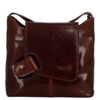 Dámska kožená crossbody kabelka hnedá - Delami Vera Pelle Belisa