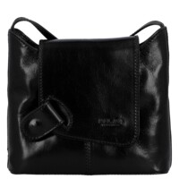 Dámska kožená crossbody kabelka čierna - Delami Vera Pelle Belisa