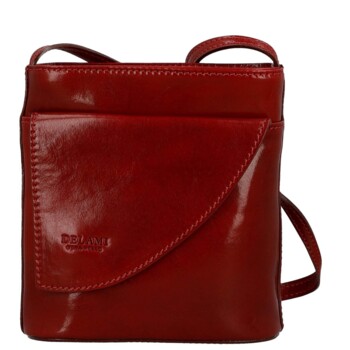 Dámska kožená crossbody kabelka červená - Delami Vera Pelle Ilaria