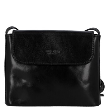 Dámska kožená crossbody kabelka čierna - Delami Vera Pelle Maryam New