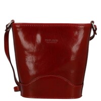 Dámska kožená crossbody kabelka červená - Delami Vera Pelle Saimix