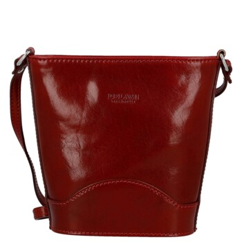 Dámska kožená crossbody kabelka červená - Delami Vera Pelle Saimix