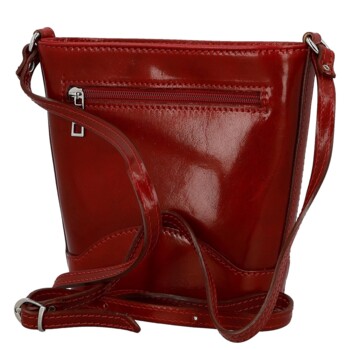 Dámska kožená crossbody kabelka červená - Delami Vera Pelle Saimix