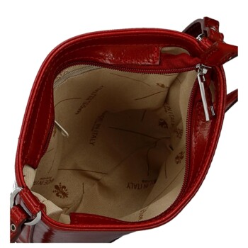 Dámska kožená crossbody kabelka červená - Delami Vera Pelle Saimix