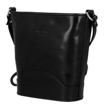 Dámska kožená crossbody kabelka čierna - Delami Vera Pelle Saimix