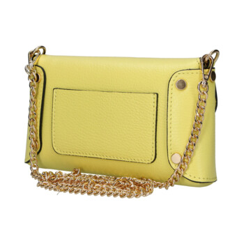 Dámska kožená crossbody kabelka žltá - Delami Vera Pelle Eryka