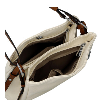 Dámska crossbody kabelka krémová - Coveri Nelli