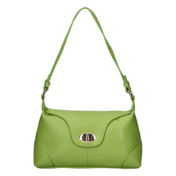 Dámska kožená crossbody kabelka zelená - Delami Vera Pelle Logi