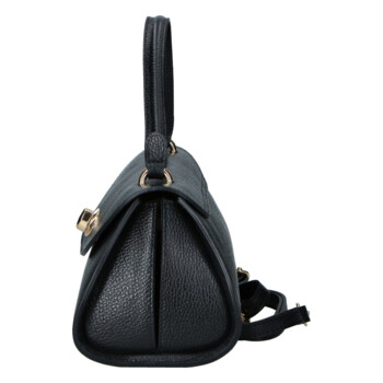 Dámska kožená crossbody kabelka čierna - Delami Vera Pelle Koleta