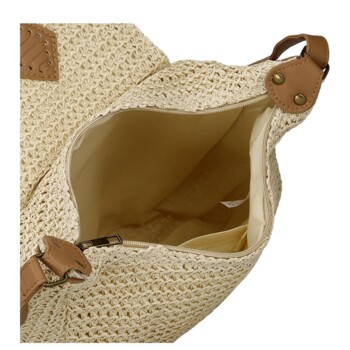 Dámska crossbody kabelka krémová - Firenze Lexia