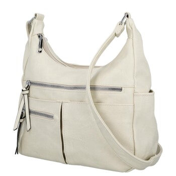 Dámska crossbody kabelka krémová - Firenze Kaisa
