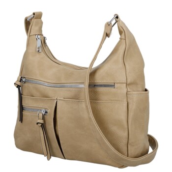 Dámska crossbody kabelka béžová - Firenze Kaisa