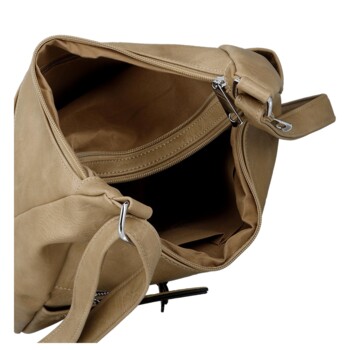 Dámska crossbody kabelka béžová - Firenze Kaisa