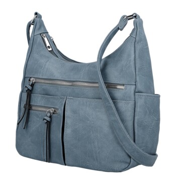 Dámska crossbody kabelka džínsovo modrá - Firenze Kaisa
