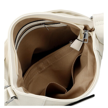 Dámska crossbody kabelka krémová - Firenze Kenza