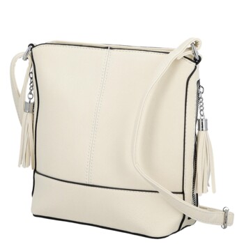 Dámska crossbody kabelka krémová - Firenze Alevin