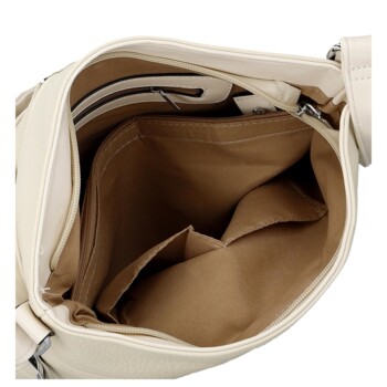 Dámska crossbody kabelka krémová - Firenze Gabriele