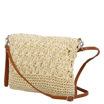 Dámska crossbody kabelka krémová - Firenze Seiya