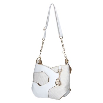 Dámska crossbody kabelka biela - Laura Biaggi Lorena