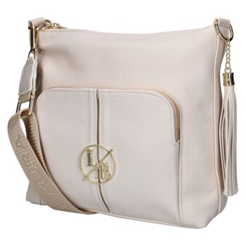 Dámska crossbody kabelka béžová - Laura Biaggi Magia
