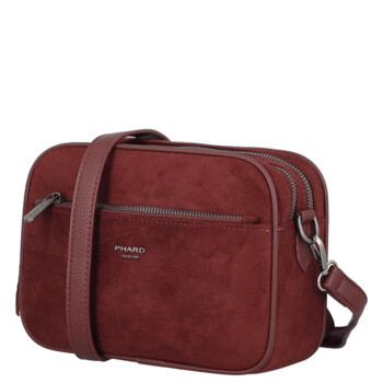 Dámska crossbody kabelka vínová - Phard Lysa