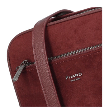 Dámska crossbody kabelka vínová - Phard Lysa