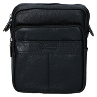 Pánska kožená crossbody taška čierna - Coveri Fabien