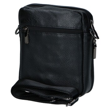 Pánska kožená crossbody taška čierna - Coveri Fabien
