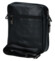 Pánska kožená crossbody taška čierna - Coveri Fabien