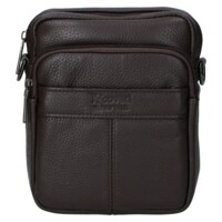 Pánska kožená crossbody taška coffee - Coveri Fabien