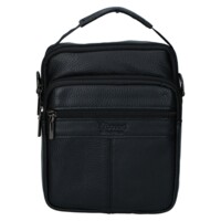 Pánska kožená crossbody taška čierna - Coveri Kristof
